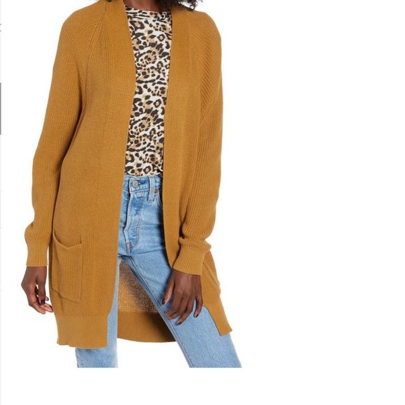 bp Jackets & Blazers - BP Open Cardigan with pockets in Brown Medium